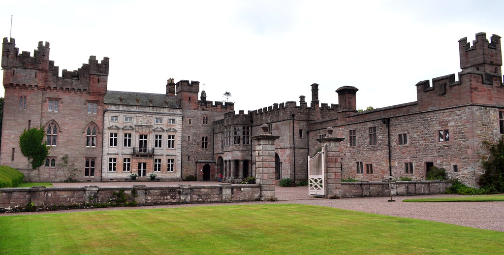 Au revoir, château de Hutton in the Forest, XVIIe siècle, Skelton, Cumberland, Cumbria, Angleterre, Royaume-Uni.