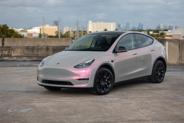 Tesla Model Y Custom Wrap -Miami