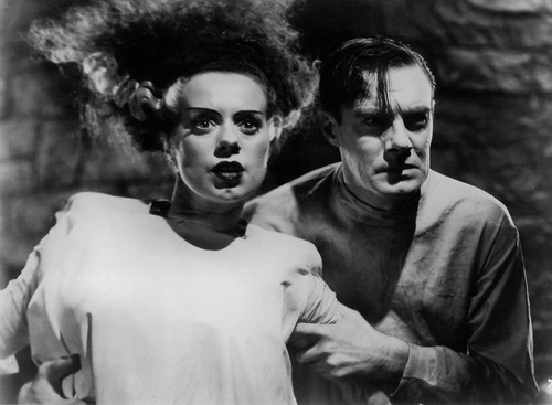 Elsa Lanchester and Colin Clive in Bride of Frankenstein (1935)