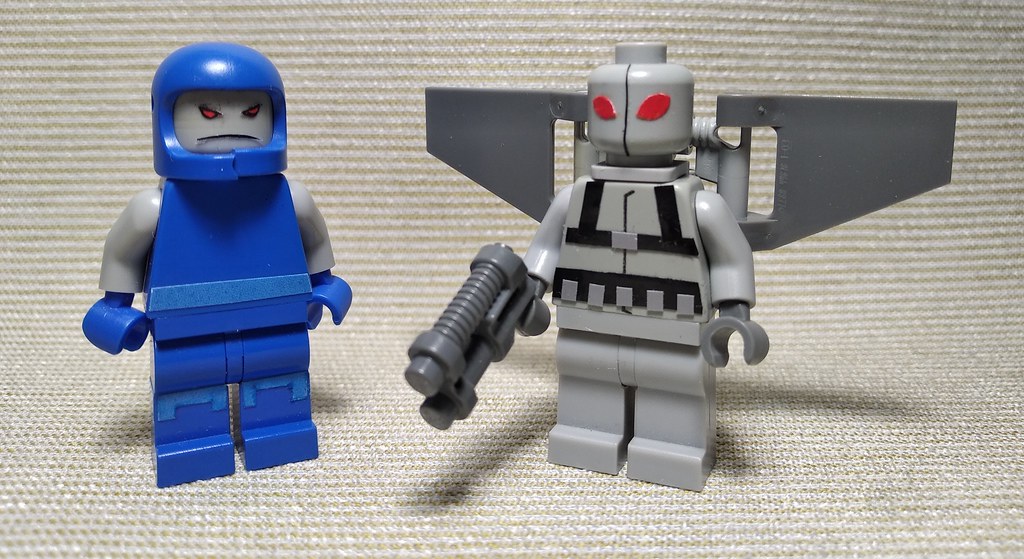 Custom Lego DCAU minifigures - Darkseid and Firefly
