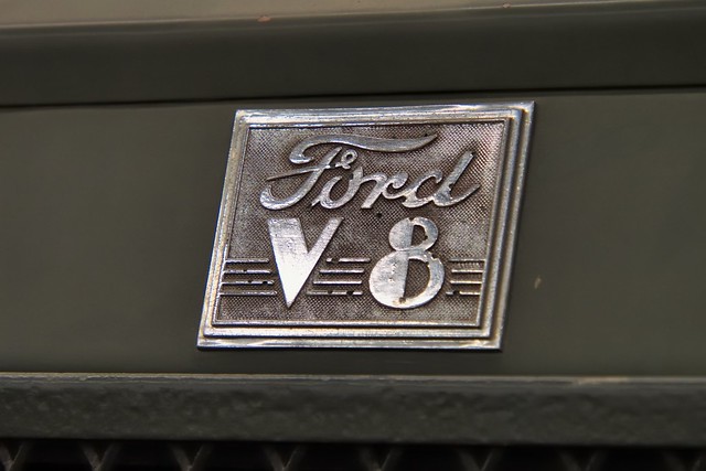 Hood emblem, Canadian Army Ford F15A cargo truck, 1941, Oshawa, Ontario..