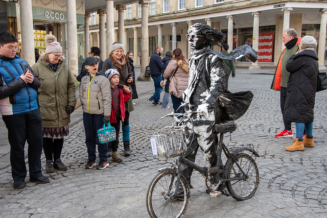 Living Statue Street Performer, City of Bath, England