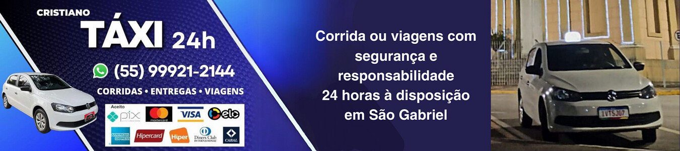 Táxi Cristiano 24h - Sua opção de transporte pessoal em São Gabriel