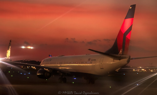 Delta Air Lines Boeing 737 Jet N831DN at Hartsfield Jackson Atlanta International Airport at Sunset by David Oppenheimer, Delta Air Lines Boeing 737 jet N831DN at Hartsfield Jackson Atlanta International Airport at sunset 