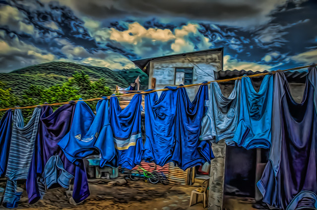 Guatemalan laundry of the blues