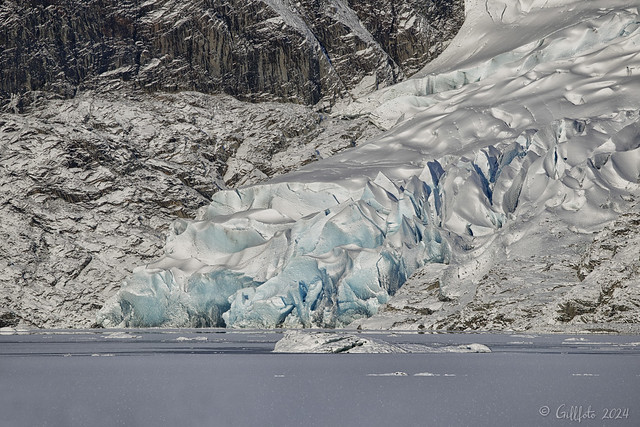 The face of the Mendenhall Glacier