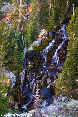 A waterfall below Silver Lake, Sawtooth National Recreation Area, Idaho
