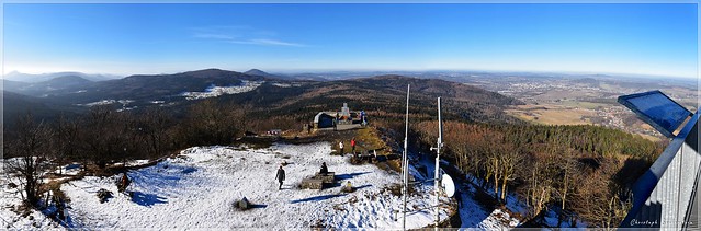 Blick vom Aussichtsturm auf der Lausche (Luž) in Richtung Südosten