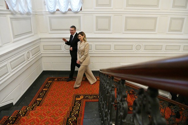 31.01.2024. Valsts prezidenta Edgara Rinkēviča tikšanās ar Ukrainas prezidenta kundzi Olenu Zelensku