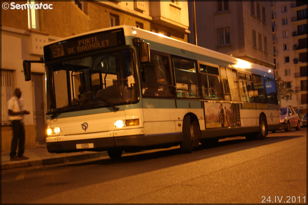 Renault Citybus (Heuliez GX 317) – RATP (Régie Autonome des Transports Parisiens) / STIF (Syndicat des Transports d'Île-de-France) n°1020