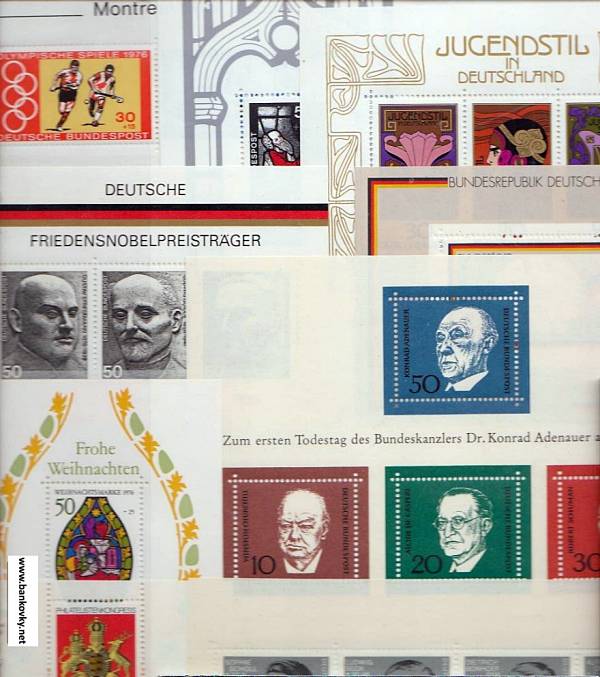 FRD (FR.Germany) 10 various pads unmounted mint