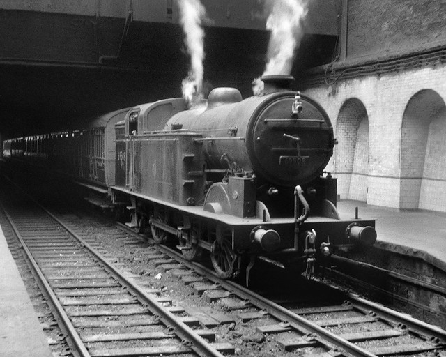 N2 BR 69508 at Glasgow Queen Street Low Level Station c1952-1959