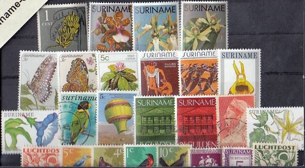 suriname 25 various stamps
