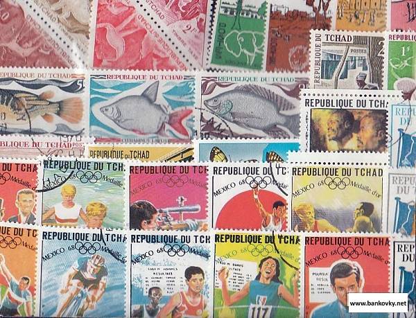 Chad 50 various stamps