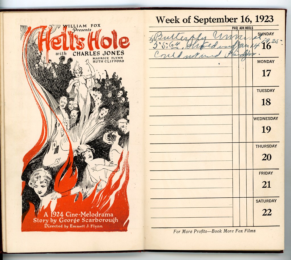 Fox Exhibitor Calendar 1923-1924