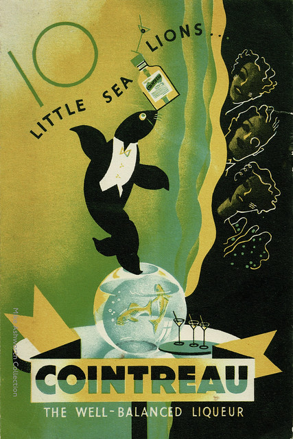 Ten Little Sea Lions : cocktail recipe leaflet : Cointreau - the well-balanced liqueur : nd [c.1935?] : cover