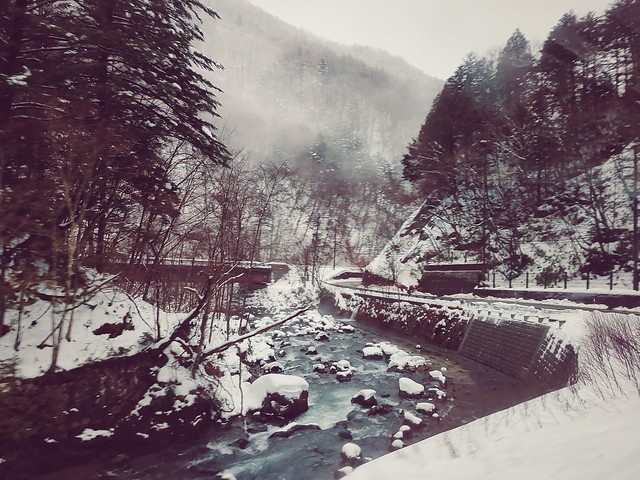 Rural winter scene in Gifu