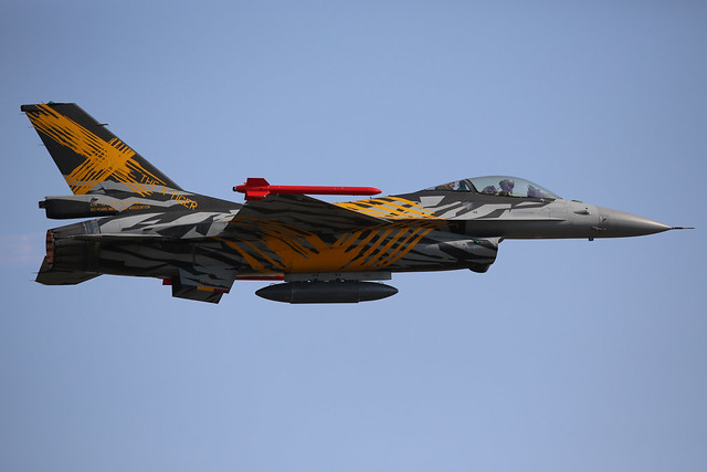 FA-136 General Dynamics F-16AM Falcon Belgian Air Force Tiger Colours RAF Fairford (RIAT) 18th July 2022