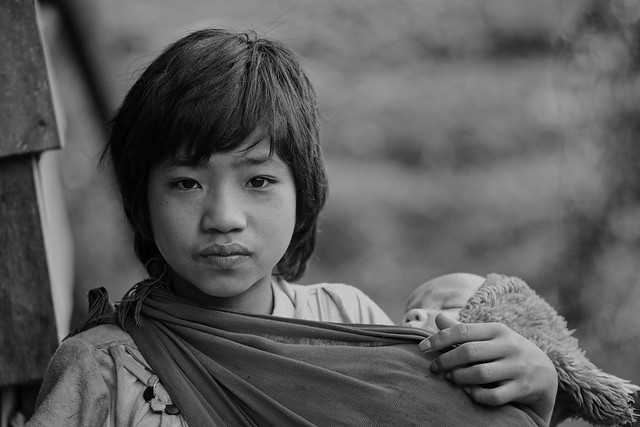 India_Arunachal Pradesh_Seppa area_young girl with baby