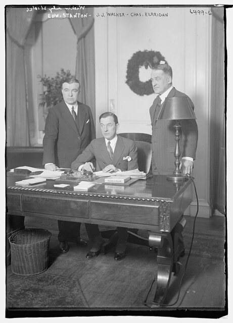 Edw. Stanton, Mayor J.J. Walker, Chas. Kerrigan (LOC)