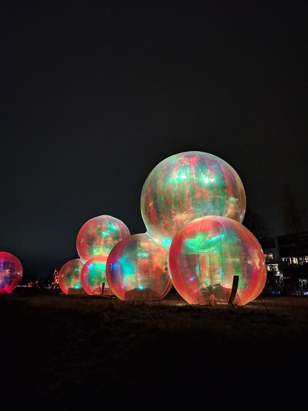 Burbujas en el Festival de la Luz