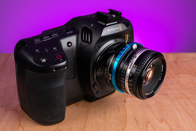 Nikon to L-mount TLT ROKR adapter on the BMCC6K