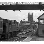 Wrexham Central. No. 1458 with the Ellesmere train. 4.8.62