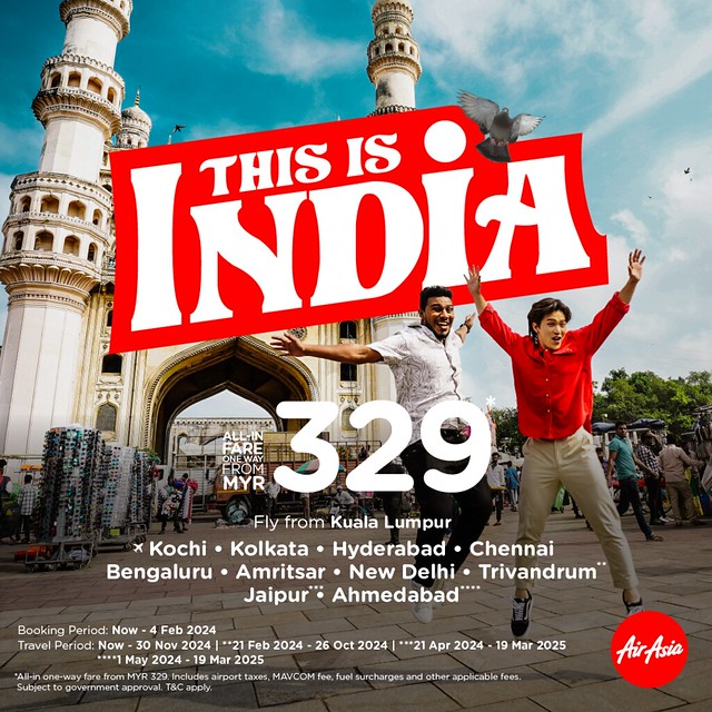 AirAsia Lancar Kempen 'This Is India', Tawar Tambang Rendah Ke di India