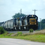7-9-10, CSX SD50-2 8555 Ex. C&amp;amp;O unit, retired. Eastbound at Russia, OH.