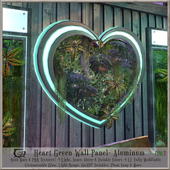 Heart Green Wall Panel Aluminum