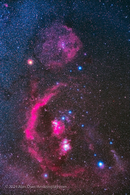Portrait of Orion and Nebulas (70mm)