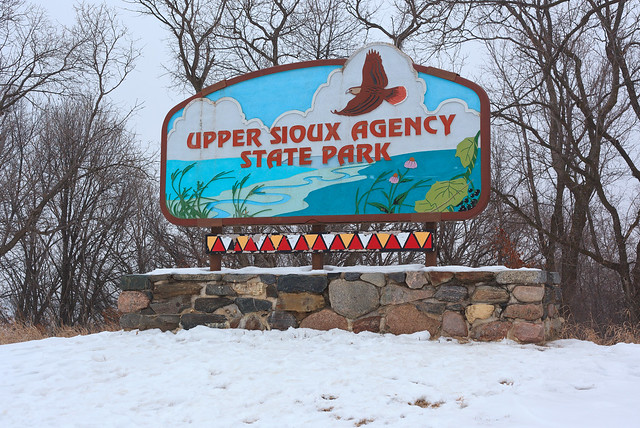 Upper Sioux Agency Farewell Tour: Park Entry Sign