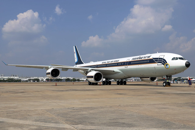 HS-TYV / 60204 Royal Thai Air Force Airbus A340-541 at Bangkok Don Mueang Air Force Base on 13 January 2024