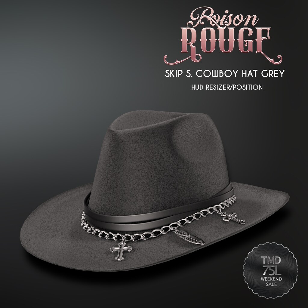 POISON ROUGE Skip S. Hat Grey [75L$ TMD]