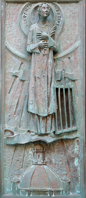 door bas relief, Cattedrale di San Lorenzo, Trapani
