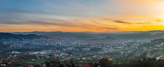 Panorama view of Ourense in Galicia