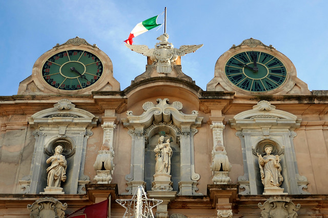Baroque Facade, Palazzo Senatorio, Trapani