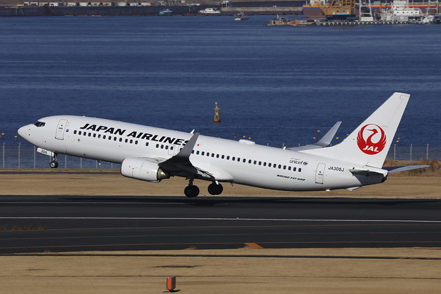 JA308J, Boeing 737-800, Japan Airlines, Tokyo Haneda