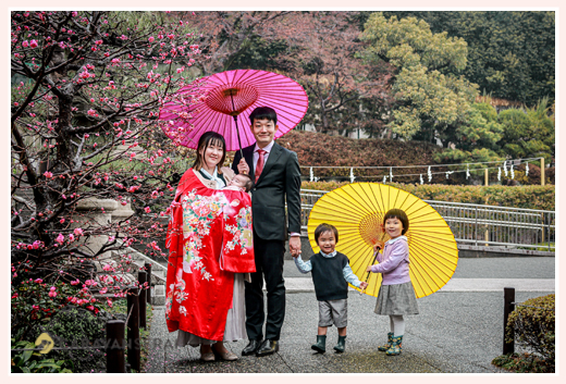 雨の日のお宮参り　名古屋の塩竈神社へ参拝