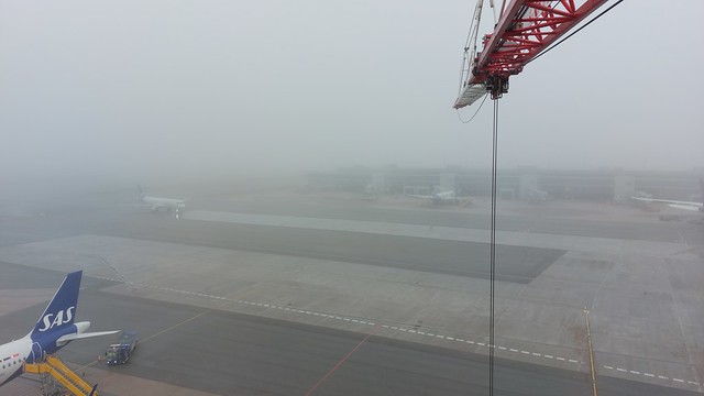 Foggy airport