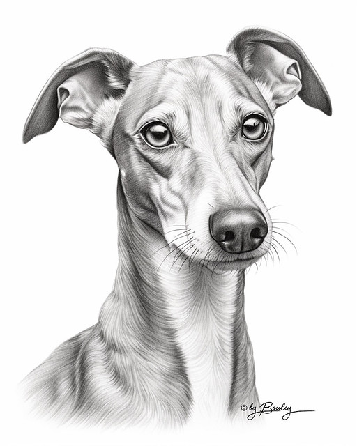 Azawakh Dog - Pencil Sketch