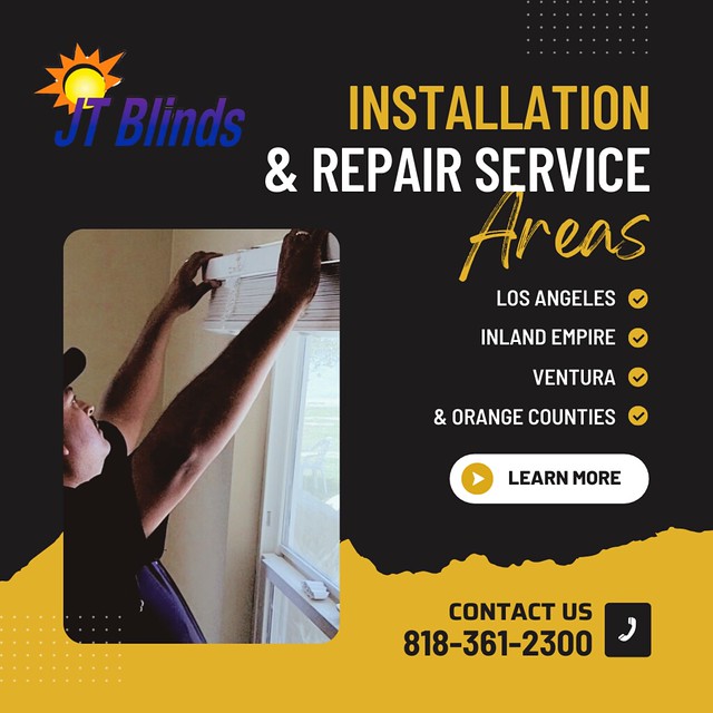 JT Blinds Installation and Repair Service Areas - 1