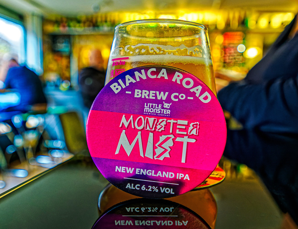 Glass of London Craft Beer  by Bianca Road ( Moster Mist (6.2% NEIPA) The Broken Seal (Stevenage) OM-1 & M.Zuiko 7-14mm f2.8 Pro Wide Zoom (1 of 1)
