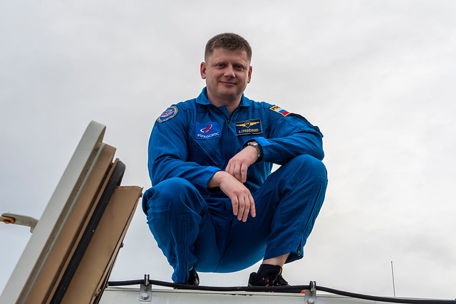 SpaceX Crew-8 Mission Specialist Alexander Grebenkin poses for a photo