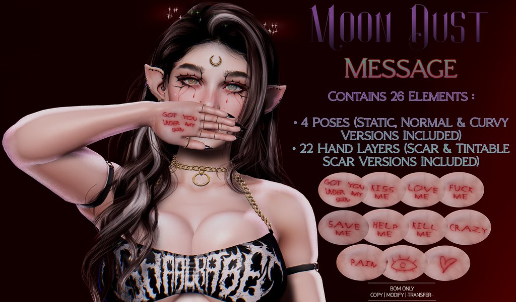 Moon Dust - Message (Poses+BOM)
