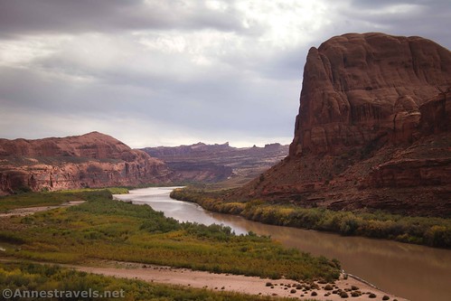 Views up the Colorado River from the Gold Bar Arch Trail Jeep Arch Trail, Moab, Utah
