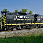 6-21-23, Indiana Northeastern GP9 1602 Built 4/57 as Great Northern 693, to Burlington Northern as 1766. Switching in Fremont, IN.