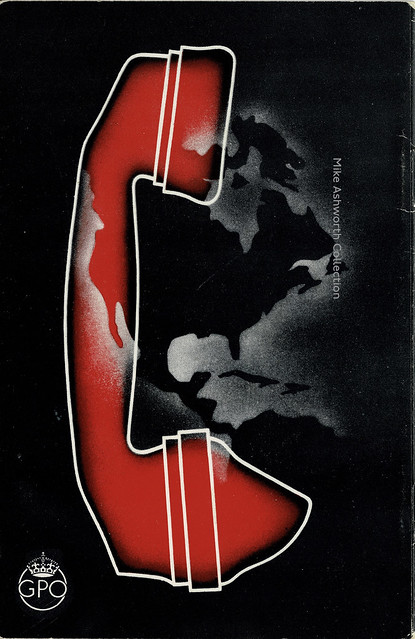 Europe Welcomes You : Use the Transatlantic Telephone : GPO publicity booklet PH402 : Post Office Telephones : London : 1937 : back cover design by Eric C. Owen