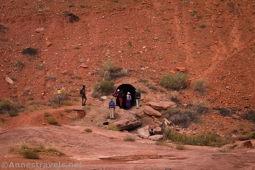 The culvert under the railroad tracks en route to Gold Bar Arch (Jeep Arch, Moab, Utah
