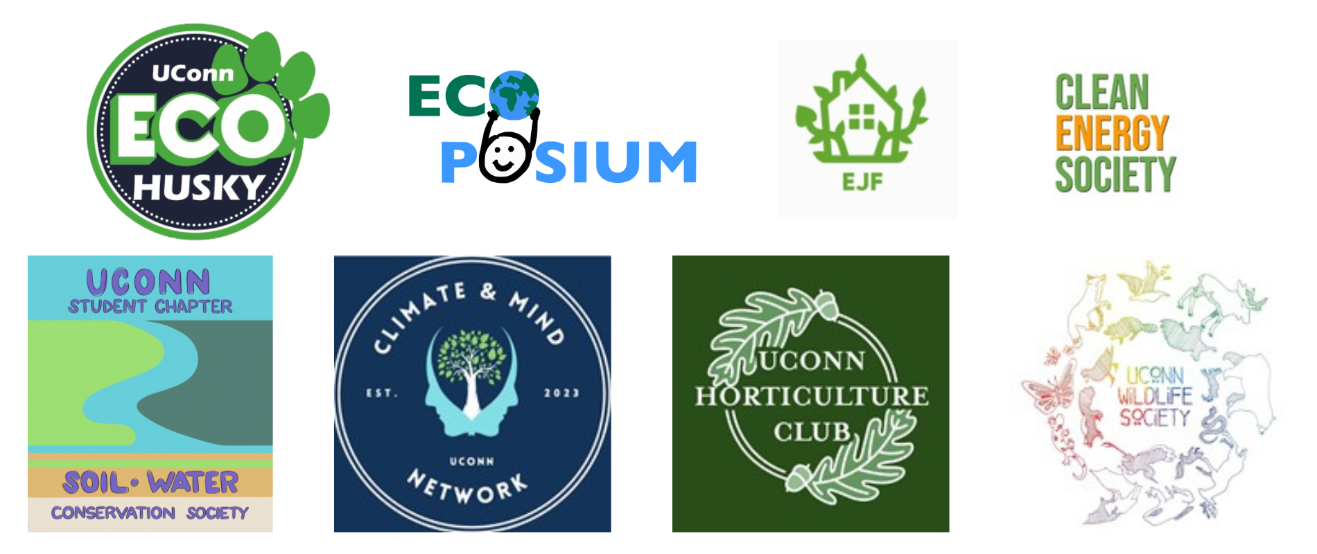 Collage of environmental clubs at UConn